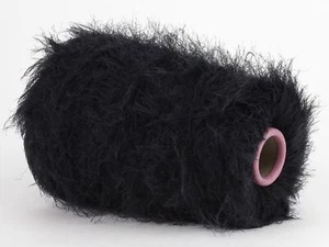 49,50 €/kg *Konengarn Langhaar Fransengarn * Fancy Yarn * Nero * Nm 3,5 * - Bild 1 von 3
