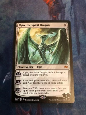 MTG Ugin, the Spirit Dragon Fate Reforged 001/185 Regular Mythic LP - Image 1 of 2