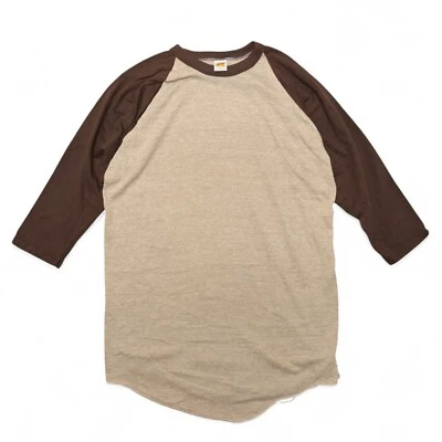 VINTAGE Russell Athletic NOS 70s Brown Blank Baseball Tee Size XL | Made in USA - Image 1 of 4