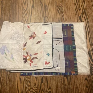 Lot Of 6 Designer Scarves Handkerchief Schon Mori Ricci Renoma Abstract Floral - Picture 1 of 15
