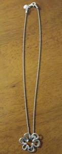 Beautiful Unique Sterling Silver 925 Bali Flower Pendant Necklace Chain - Picture 1 of 7