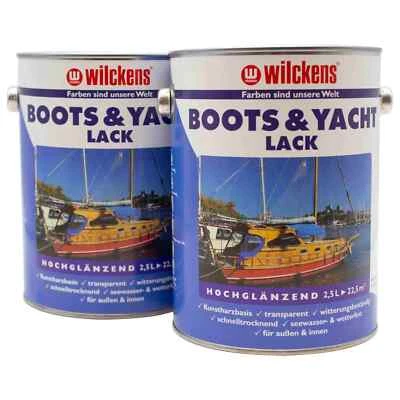 Wilckens Bootslack Yachtlack FARBLOS HOCHGLÄNZEND Kunstharz 2,5L (8,80€/1l) - Bild 1 von 2