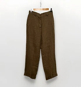 Vintage 90's Woman's The Limited High Rise Linen Trousers Size 8 Brown - Picture 1 of 6