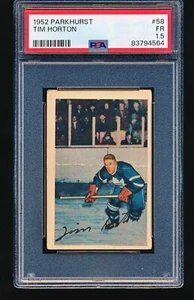 1952 Parkhurst TIM HORTON Rookie #58 PSA 1.5 - Picture 1 of 2