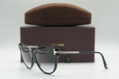 NUEVO TOM FORD TF 821 01B KIRA NEGRO GRADO HUMO AUTÉNTICAS GAFAS DE SOL MARCOS 56-16 Foto 1 de 4