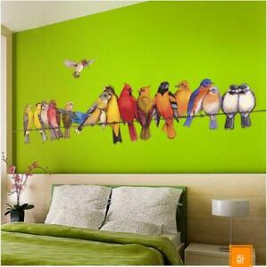 Wall Sticker Birds Parrot Lobby Living Room Bedroom Decal Mural Home Decor new