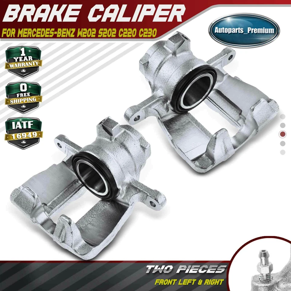 Pinza de freno de disco delantera L & R Mercedes-Benz W202 S202 C220 1996 C230 97-98 Foto 1 de 4