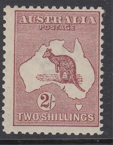 AUSTRALIA Kangaroo 2/-Reddish-Maroon 3rd Wmk MUH ... Cat. BW 38C  $750 Cover