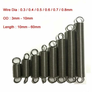 10 piezas de alambre de resorte de tensión de extensión de expansión de acero inoxidable 304 diámetro 0,3-0,8 mm - Imagen 1 de 4