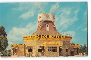 Postal Dutch Haven Shoo-Fly Pies Windmill Lancaster PA Amish Country - Imagen 1 de 2