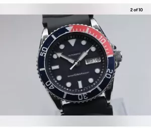 Resistente automático de 10 barras Seiko para hombre con correa de goma original Seiko - Imagen 1 de 14