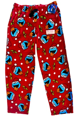 PANTALONES DE PIJAMA COOKIE MONSTER Navidad Holly Berry PELUCHE POLAR SALÓN Para hombres S-XL Foto 1 de 4