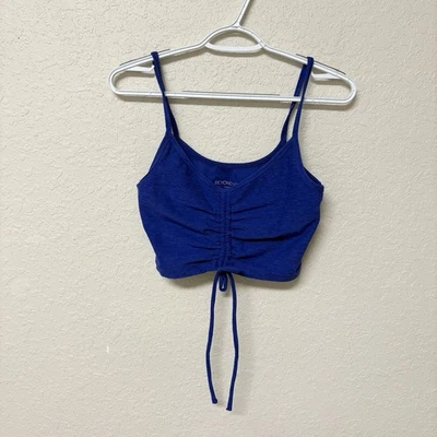 Camiseta sin mangas recortada centrada Beyond Yoga Spacedye talla S azul zafiro Foto 1 de 4