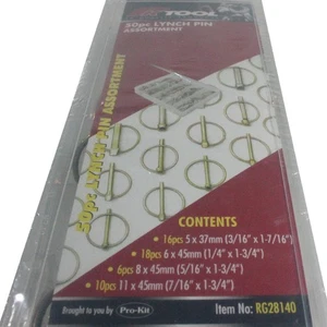 PK Tools 50pc Lynch Pin Assortment Kit - Foto 1 di 4