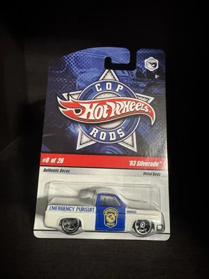 Chevrolet Silverado 2008 Hot Wheels RARO Cop Rods '83 genuino - leer y ver fotos Foto 1 de 4