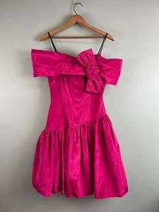Vintage 80’s Jessica McClintock Gunne Sax Pink Now Prom Party Dress Womens 9\10 - Picture 1 of 8