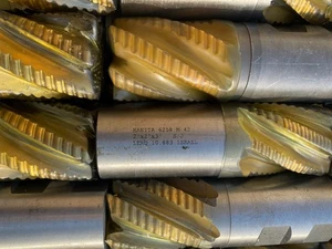 2 Zoll HSS M-42 Kobalt 6 Flöten Schaftfräser rauer 2 Zoll x 2 Zoll x 3 Zoll Hanita Israel Nachschärfen - Bild 1 von 4