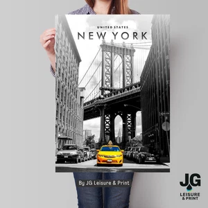 New York City USA Picture Wall Art | Print | Poster Unframed - Picture 1 of 3
