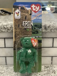 TY Teenie Beanie Baby "Erin" Bär, mit Fehlern - Bild 1 von 4