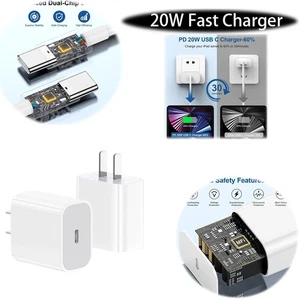 Chargeur Rapide Type C pour iPhone avec Câble Type C ou iOS - Photo 1 sur 12