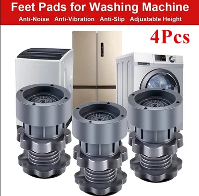 4 piezas almohadillas para pies de lavadora reducción de ruido amortiguador antideslizante - NUEVO Foto 1 de 4