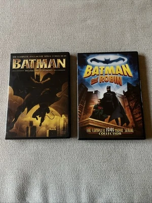 Batman 1943 and Batman & Robin 1949 Complete Movie Serial Collection DVD Lot - Image 1 of 4
