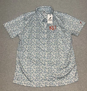 League 91 Kansas Jayhawks Mens Size L Saturdays Camp Shirt All Over Print New - Picture 1 of 11