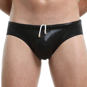 Costume da bagno uomo bikini lucido sexy vita bassa beachwear tavola pantaloncini nuoto slip - Foto 1 di 12