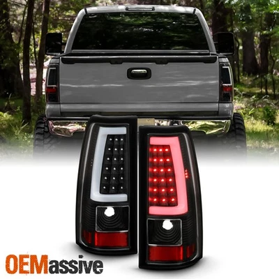 Черный задний фонарь для 03–06 Chevy Silverado 1500/2500/3500/1500HD/2500HD [C-Tube] - Изображение 1 из 4