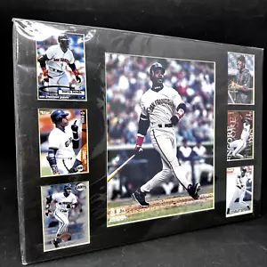 Barry Bonds 12 x 16 Zoll Foto mattiert 6 Sammelkarten Fleer SF Giants 1997 Vintage - Bild 1 von 11