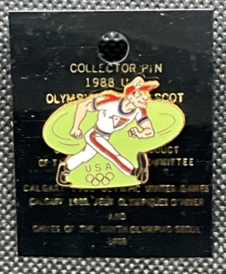 Seoul 1988 USA Olympic Team Mascot Pin. Speed Walking/Running Player. - Image 1 of 3