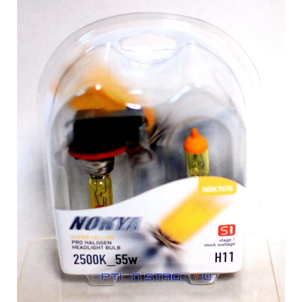 Nokya H11 Hyper Yellow Stage 1 Headlight Halogen Light Bulb for Mazda Fog Light - Image 1 of 1