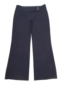 Wide Bootcut Trousers size 10 Short - M&S - Navy Smart Stretch Mid Rise - Picture 1 of 5