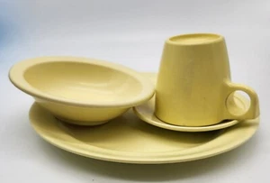 MIXED LOT 5 pc Vintage Yellow Melamine Melmac Plate Bowl Saucer Cup - Picture 1 of 5
