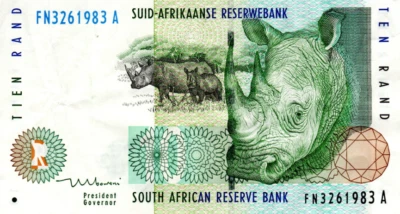 South Africa 10 Rand ND(1999) VF+ Banknote P-123b Prefix FN Mboweni Sig. - Image 1 of 2