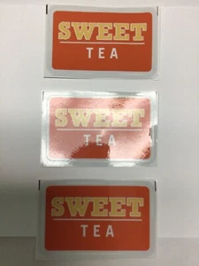 Sweet Tea Concession Restaurant Food Truck Die-Cut Vinyl Sticker (3 Each) New - Picture 1 of 4