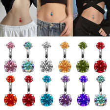 Belly Button Rings Dangle Crystal Rhinestone Navel Barbell Body Piercing Jewelry