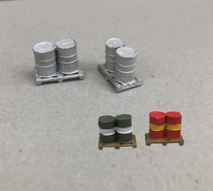 P&D Marsh OO Gauge PW149 Oil drums on pallet (2) castings require painting - Picture 1 of 1