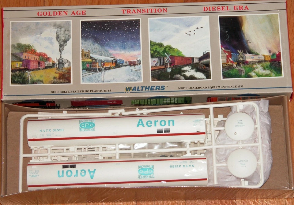 HO WALTHERS 932-5255 65' LPG TANK CAR KIT AERON NATX 31559 WHITE - Image 1 of 1