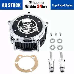 CNC Air Cleaner Intake Filter System Kit For Harley Dyna 1993-17 Softail 1993-15 - Picture 1 of 12