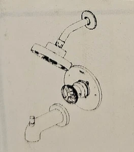 Delta Trinsic T14458 Wheel 1-Handle Wall Mount Tub and Shower Trim Kit in Chrome - Picture 1 of 8