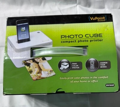 New Factory Padded Vupoint Solutions Photo Cube Compact Photo Printer IP-P10-VP - Image 1 of 4