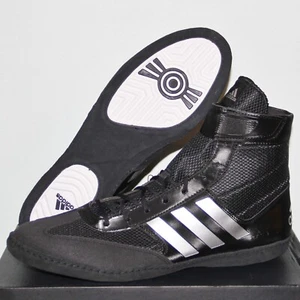 Adidas Combat Speed 5 Wrestling Shoes Black Silver Mens 13 BA8007 Boxing - Picture 1 of 7