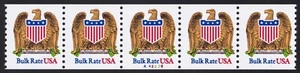 2602 (10¢) "Eagle & Shield" PNC Strip of 5 Plate # A43326 Unused NH - Picture 1 of 2