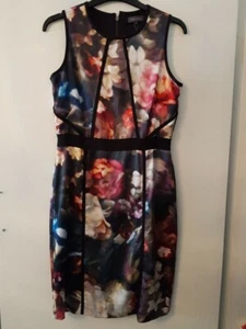 Pied A Terre Floral print women's sleeveless Dress - Size 10 - Picture 1 of 9