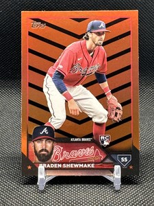 BRADEN SHEWMAKE - 2023 Topps Update #US206 - ORANGE & BLACK FOIL - Rookie