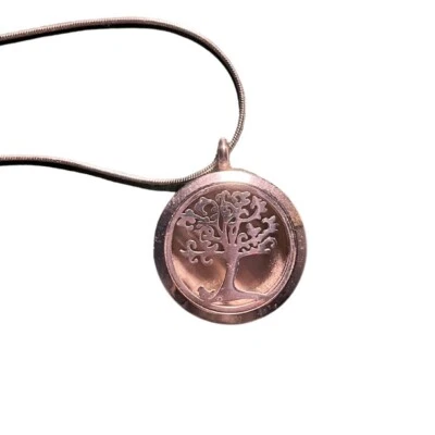 Tree Of Life 芳香疗法项链精油扩散器不锈钢吊坠 — 第 1/2 张图片