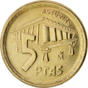 Spain 5 Pesetas Coin | Asturias | 1995 - Picture 1 of 6