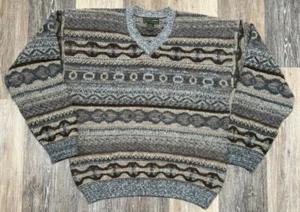 CROFT & BARROW Vintage Striped Sweater Wool Blend Long Sleeve Men’s XL Tall - Imagen 1 de 7