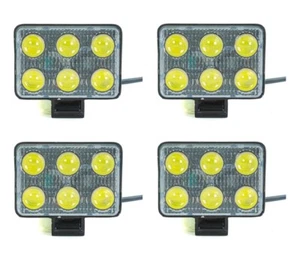 4 x Lámparas de haz LED 3D 12V/24V punto de inundación 18W camioneta todoterreno SUV 4x4 - Imagen 1 de 6